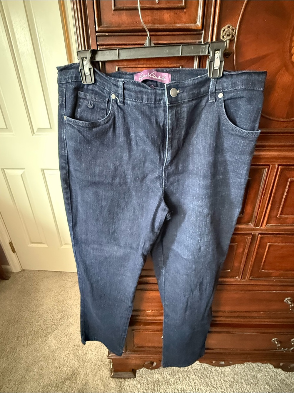 Gloria Vanderbilt Dark Blue Straight-Leg Women’s Jeans size 16P